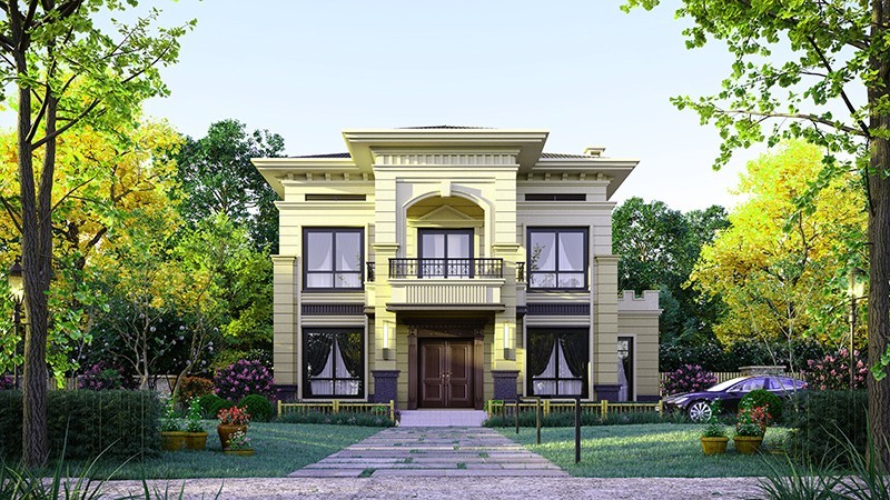 名山中式合院住宅，开放庭院与邻里乡亲更亲近